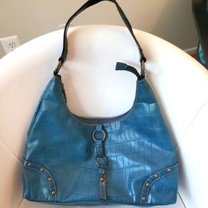 Nine West Teal reptile Purse shoulder bag